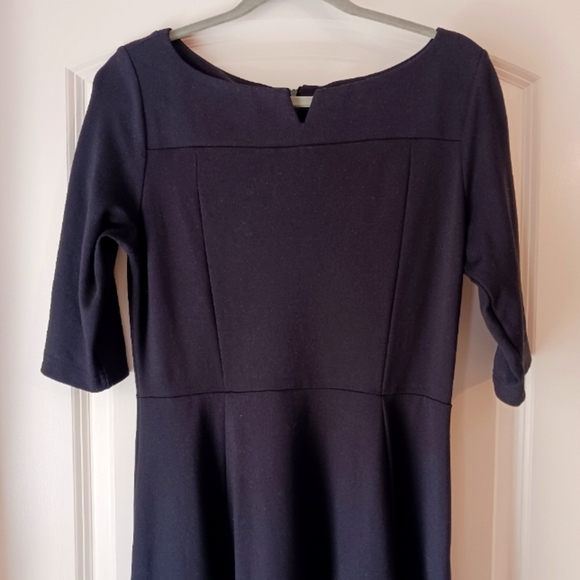 *Classy Black Fit And Flare Viscose Tea Dress - Picture 9 of 12